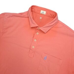 Johnnie-O Polo Shirt Mens XL Pink Pocket Stretch Jersey The‎ Players Club Golf